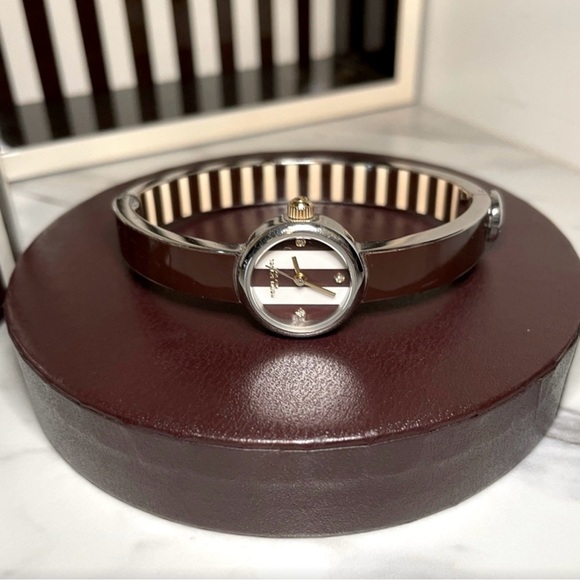 Henri Bendel Watch Centennial Stripe W/Box - Picture 2 of 5